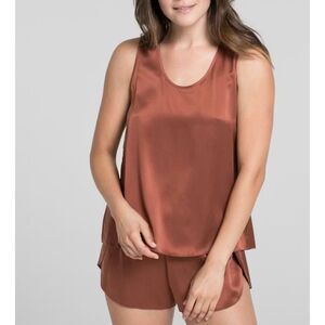 Lunya Washable Silk Shorts Pajama Set Medium in Drift